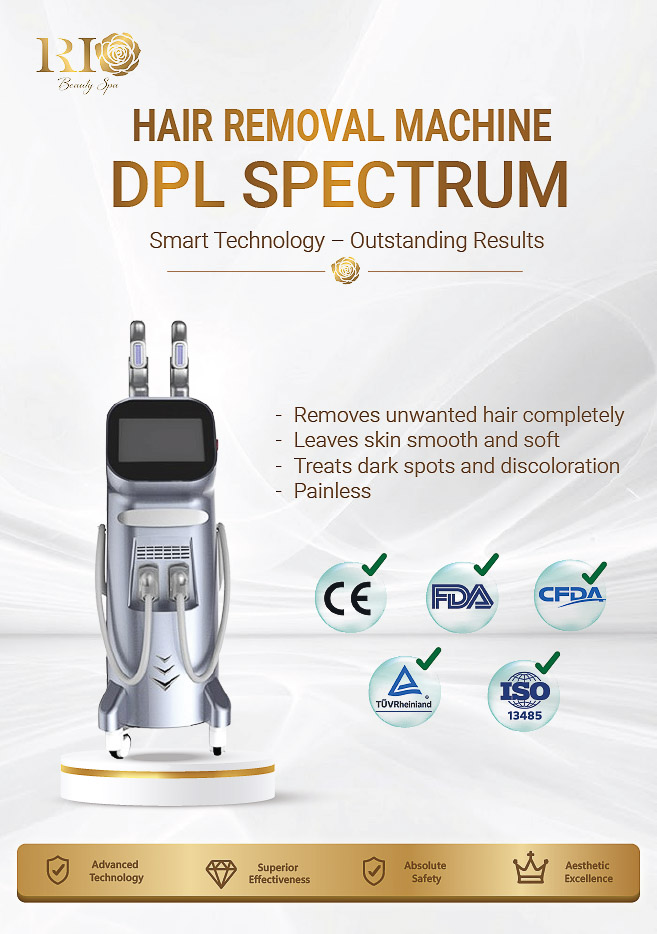 The DPL Spectrum Laser – an essential element of the Rio Alpha Erase AI hair removal trio at Rio Beauty Clinic.