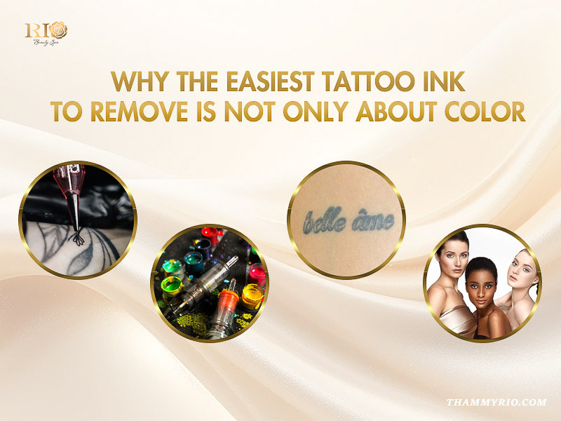 Factors beyond color affecting the easiest tattoo color to remove including ink depth and skin tone.
