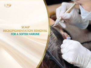 Scalp micropigmentation removal procedure at Rio Beauty Spa for a softer hairline.