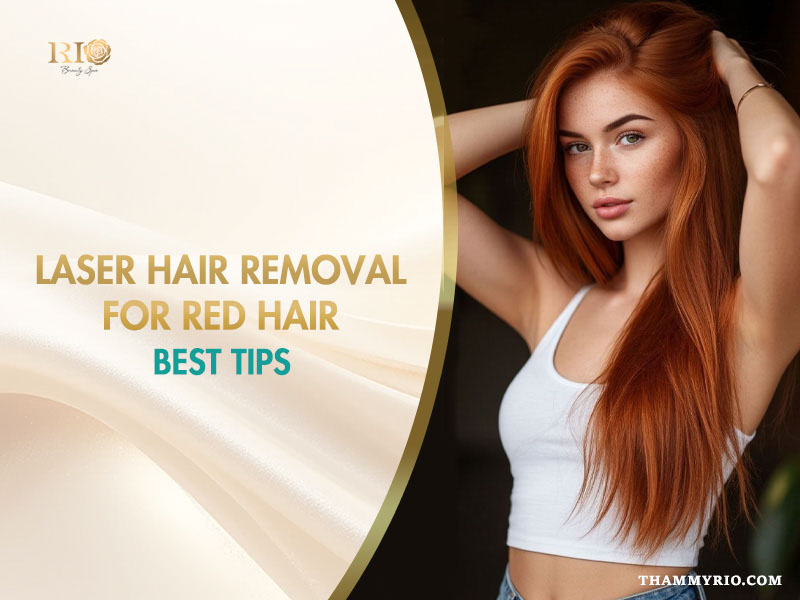 A woman with natural red hair posing, representing the challenges and best tips for effective laser hair removal for red hair.