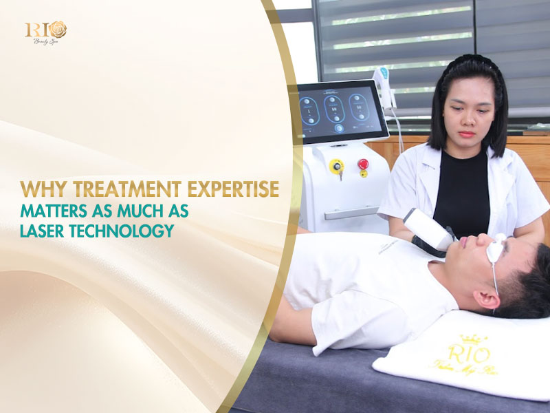 Experts Tran Manh Thang and Pham Thanh Tam evaluating a protocol for different types of laser hair removal.
