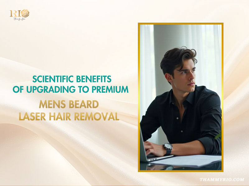 Professional premium mens beard laser hair removal service for clean and smooth skin.