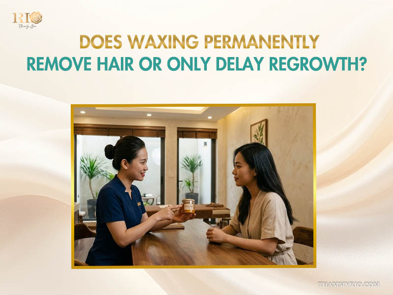Graphic chart asking Can Waxing Get Rid of Hair Permanently? vs just delaying underarm regrowth.