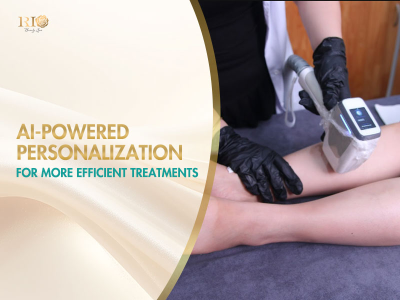 Cheap Laser Hair Removal with the Rio Alpha Erase AI Laser device emitting gentle light pulses onto the skin, highlighting advanced cooling technology for a smooth and comfortable treatment experience.