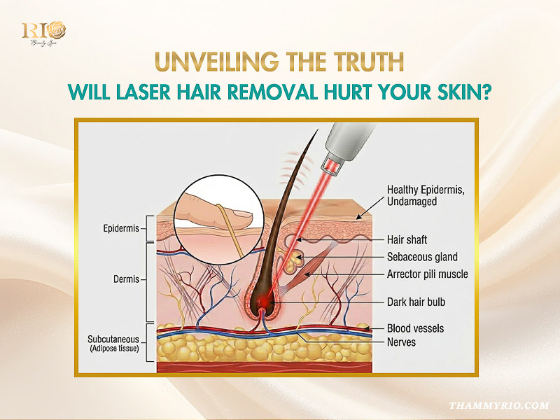 Visualizing if laser hair removal will hurt skin