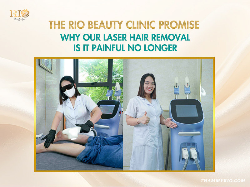 A clinician performs a painless treatment at Rio Beauty Clinic answering does laser hair removal hurt.