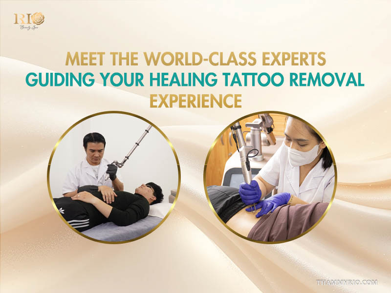World-class experts performing laser treatment for a safe and effective healed tattoo removal process at Rio Beauty Clinic.
