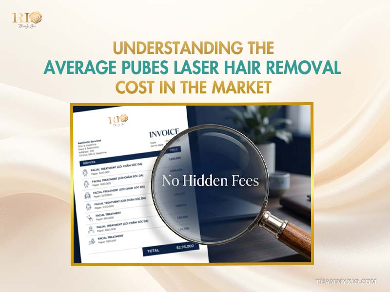 Invoice with a magnifying glass on no hidden fees for how much is full brazilian laser hair removal.