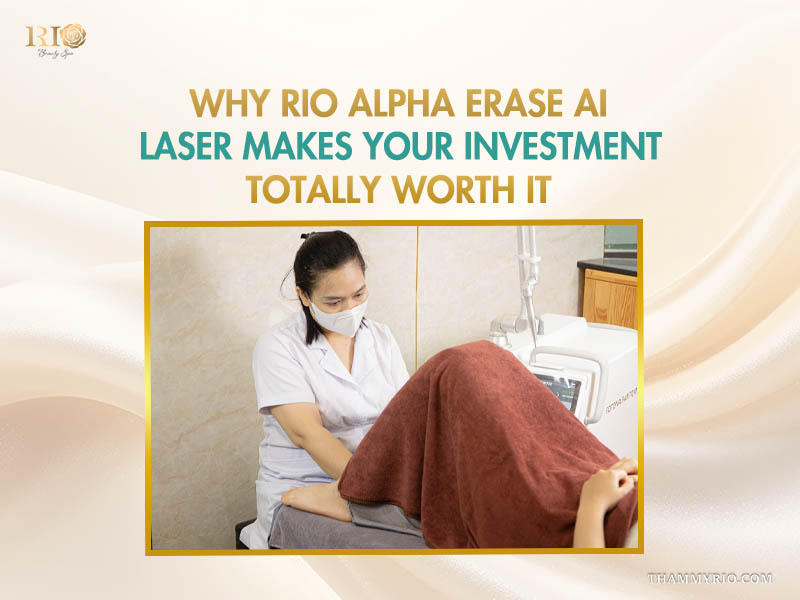 An expert with Rio Alpha Erase AI Laser helps answer how much is full brazilian laser hair removal in a sterile room.