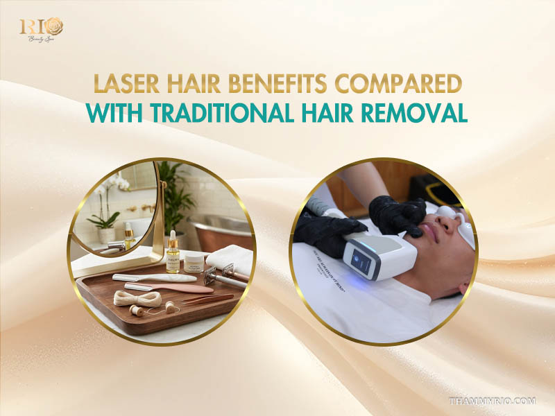 Comparing benefits of professional laser hair removal facial hair versus traditional removal methods.