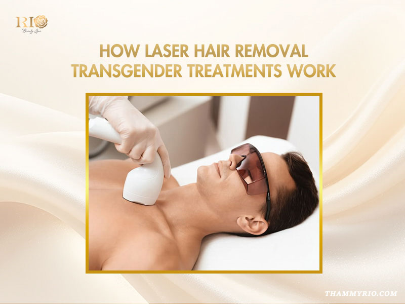 Professional laser hair removal transgender treatment on neck area