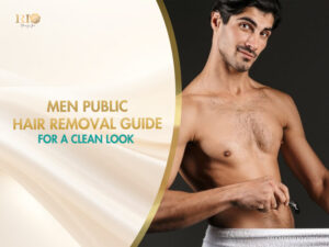 A graphic chart illustrating the most effective methods for Men Public Hair Removal safely at a clinic.