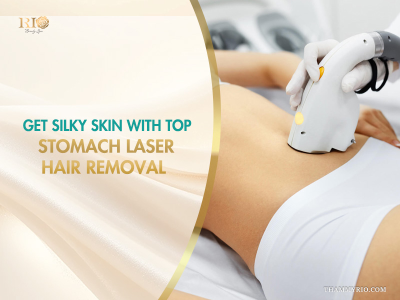Professional stomach laser hair removal treatment at Rio Beauty Spa for silky skin