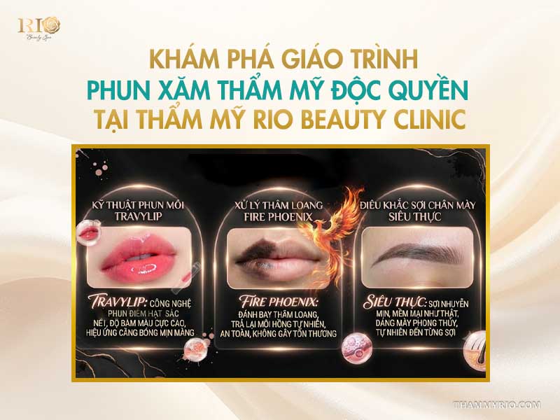 Các công nghệ độc quyền trong giáo trình phun xăm thẩm mỹ tại Rio Beauty Clinic.