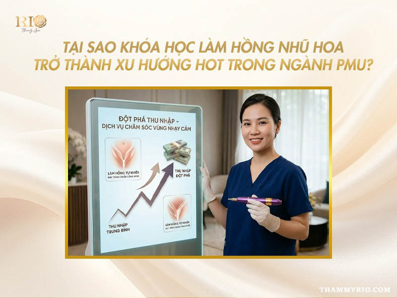Chuyên gia tư vấn lý do học phun xăm nhũ hoa tạo đột phá thu nhập trong ngành PMU.