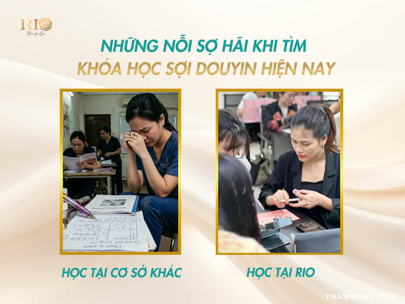 So sánh trải nghiệm học xăm sợi Douyin tại cơ sở kém chất lượng và Rio