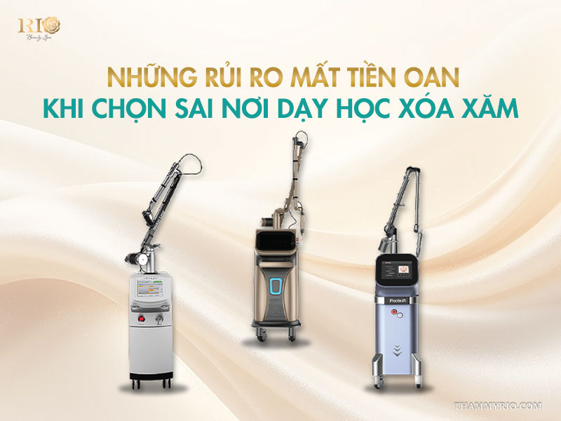 Cơ sở dạy học xóa xăm trang bị hệ thống máy móc Laser công nghệ cao hiện đại tại Thẩm mỹ Rio.