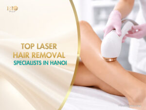 Top laser hair removal specialists in Hanoi performing a leg treatment in Hanoi.
