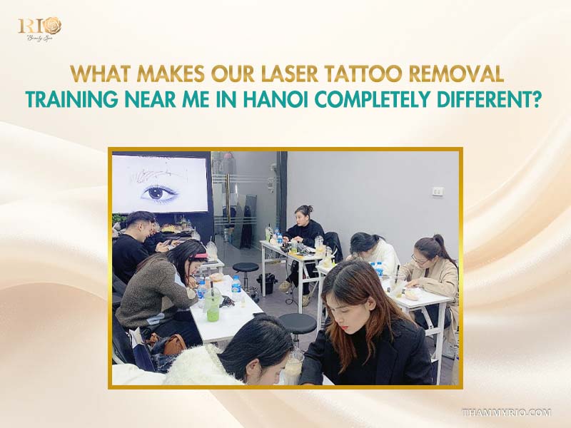Students focused on practical sketching and study during a laser tattoo removal training session at Rio Beauty Clinic