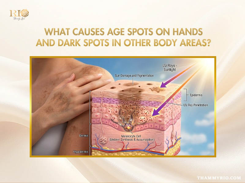 What causes age spots on hands and skin