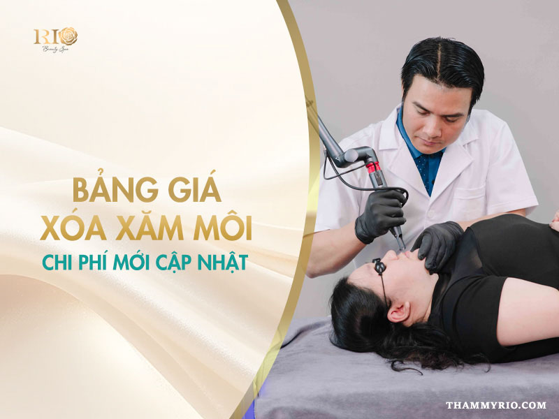 Bảng giá xóa xăm môi mới cập nhật tại Thẩm mỹ Rio Beauty Clinic.