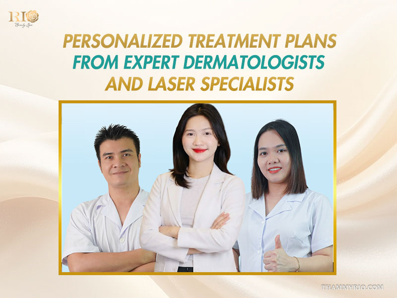Dedicated team of certified dermatologists and laser specialists addressing broken blood vessels on nose