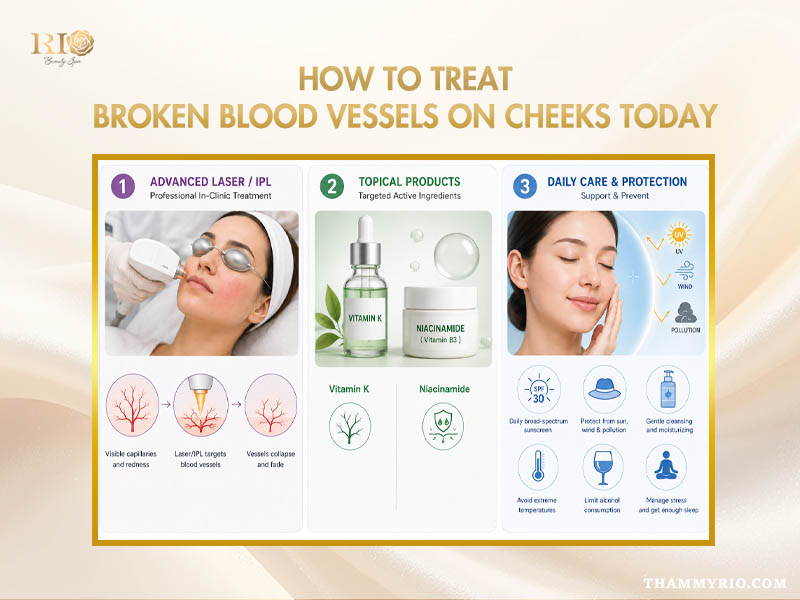 Clinical case study of vascular laser therapy for broken capillaries on cheeks