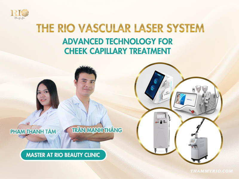 Targeted treatment area highlighting healing of broken capillaries on cheeks