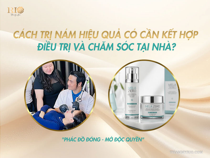Kết hợp trị nám bằng laser và bộ sản phẩm Mela Zero theo phác đồ đóng mở độc quyền.