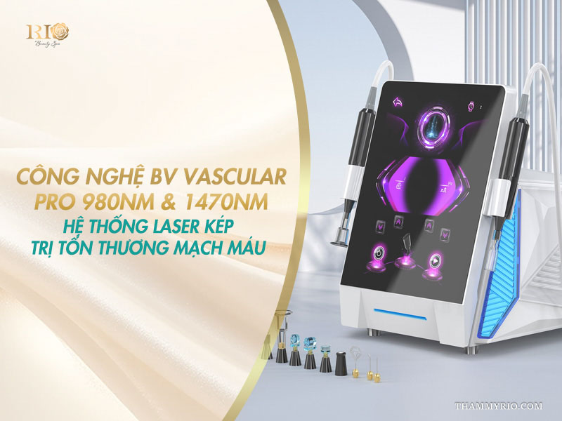Thiết bị máy laser kép công nghệ cao ứng dụng Công nghệ BV Vascular Pro 980 nm 1470 nm trị tổn thương mạch máu