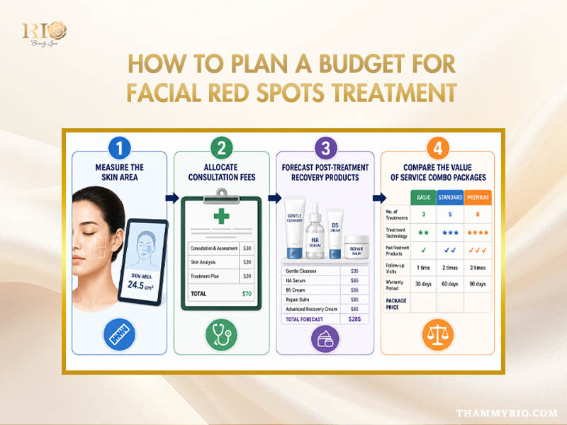 How to plan a budget for facial red spots treatment cost