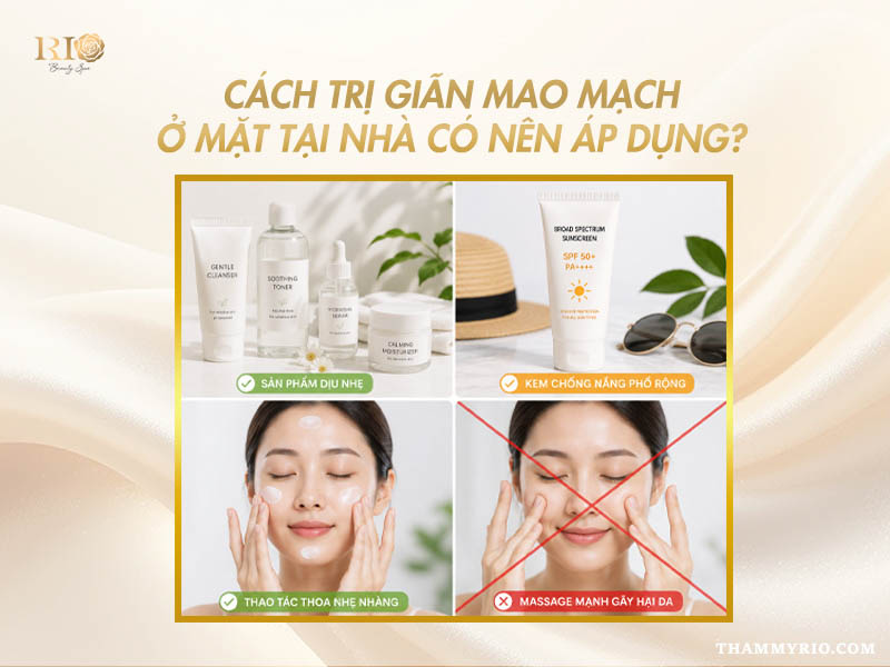 Góc nhìn chuyên gia về việc áp dụng cách trị giãn mao mạch ở mặt tại nhà có nên hay không.