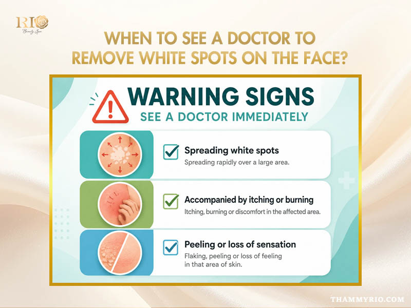Warning signs when seeking treatment for white dots on face