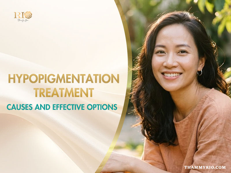 Hypopigmentation treatment and skin diagram comparison