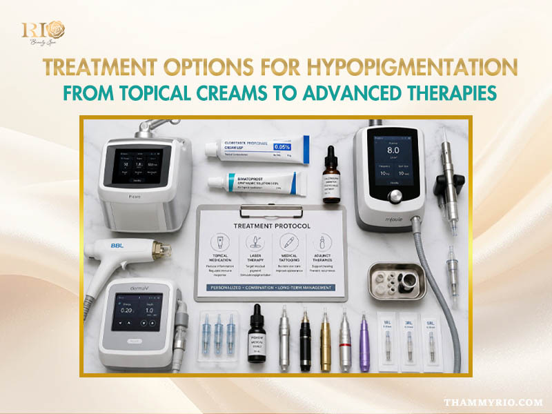 Hypopigmentation treatment results for mature skin