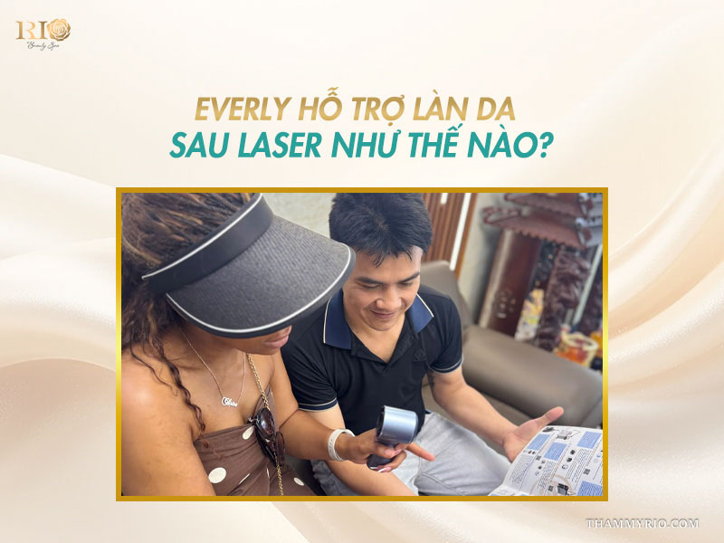 Chuyên gia Thẩm mỹ Rio tư vấn hướng dẫn sử dụng kem phục hồi da giãn mao mạch sau laser cho khách hàng