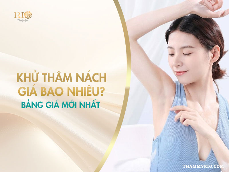 Cô gái tươi tắn khoe vùng da dưới cánh tay mịn màng trên banner khử thâm nách giá bao nhiêu