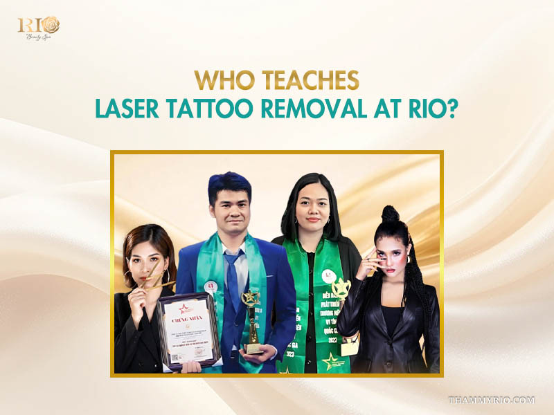 Team of expert instructors and masters at Rio Beauty Spa holding prestigious trophies and certificates