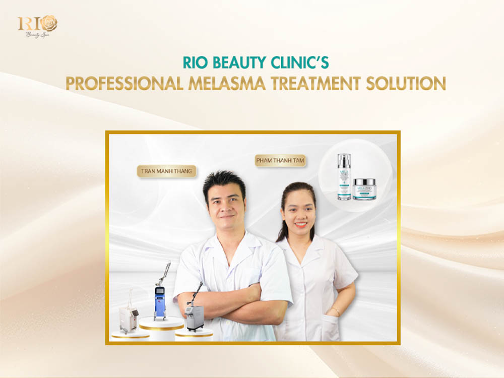 Medical melasma face treatment clinic team and advanced devices at Rio Beauty Clinic