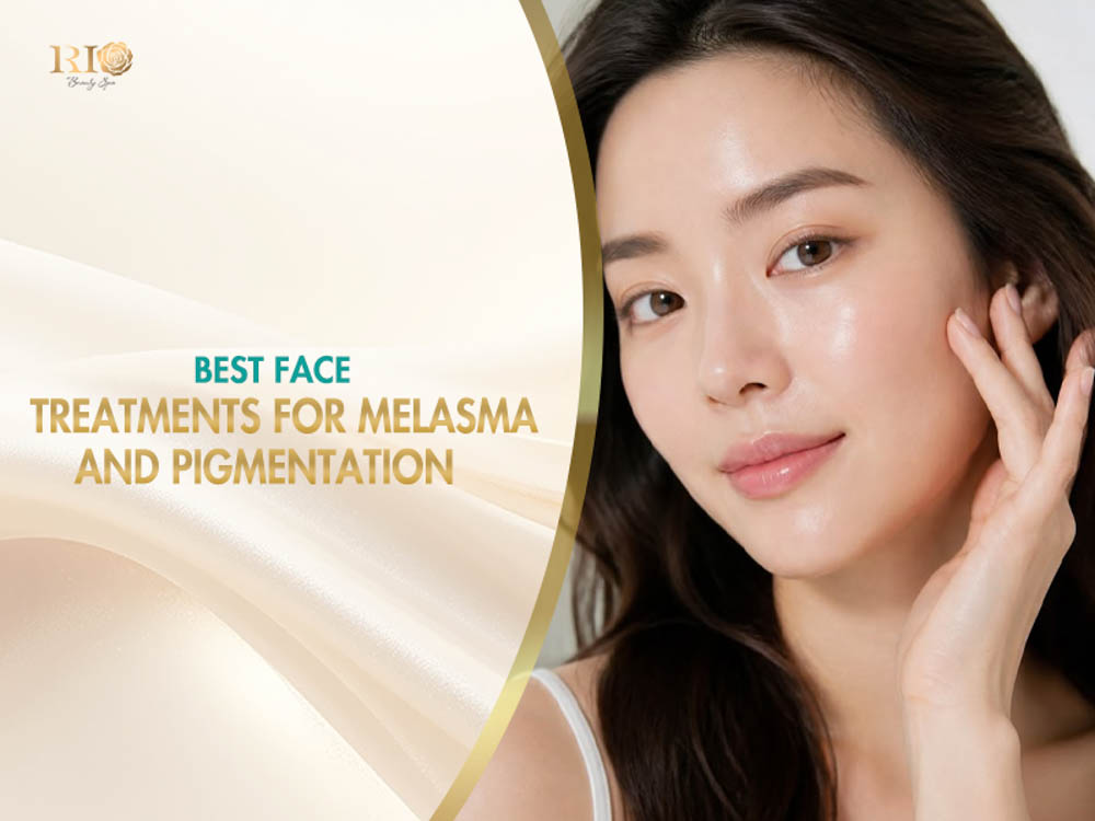 Medical melasma face treatment result showing clear and glowing skin