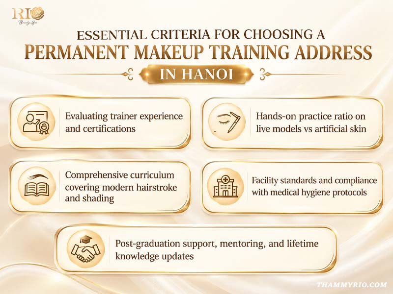 Essential criteria for choosing microblading classes near me in Hanoi.