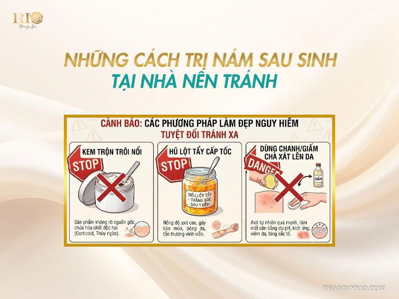 những cách trị nám sau sinh tại nhà nên tránh