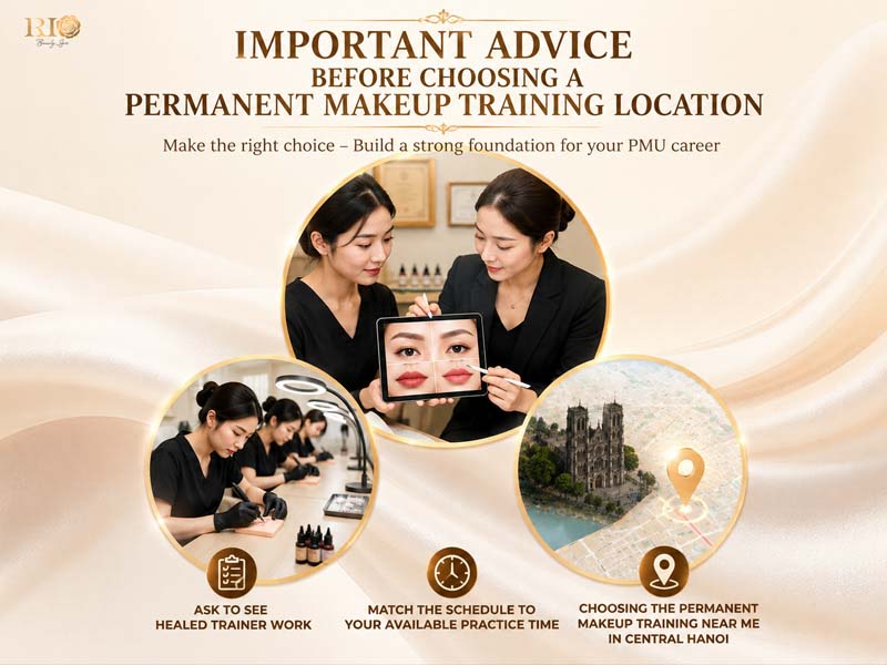 Advice for choosing permanent cosmetics training near me in Hanoi.