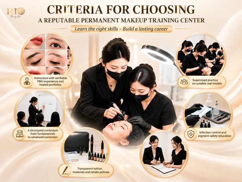 Criteria for choosing a reputable permanent cosmetics training near me in Hanoi.