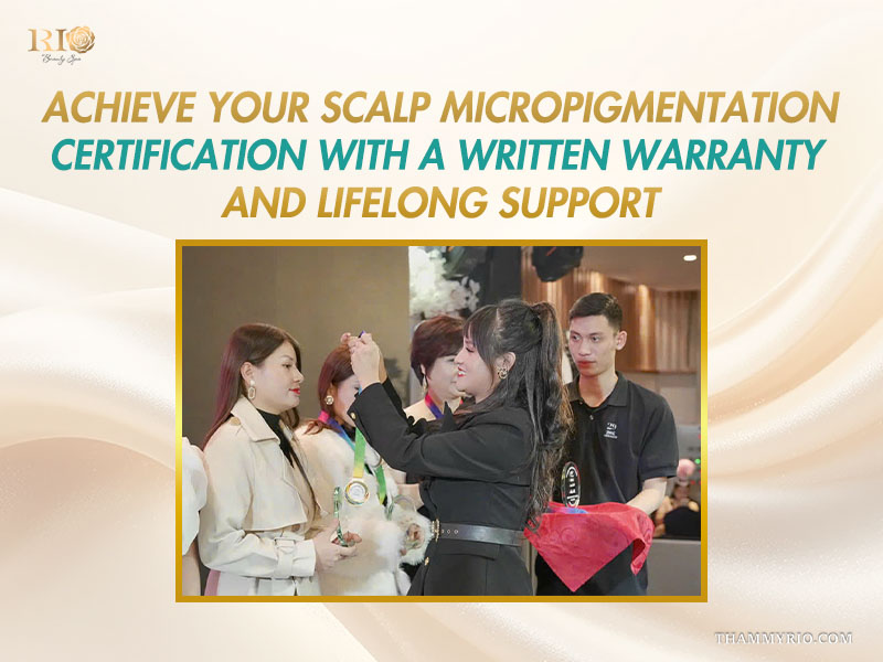Master Kieu Nhi awarding medals and certificates of completion to graduating students at an official PMU ceremony