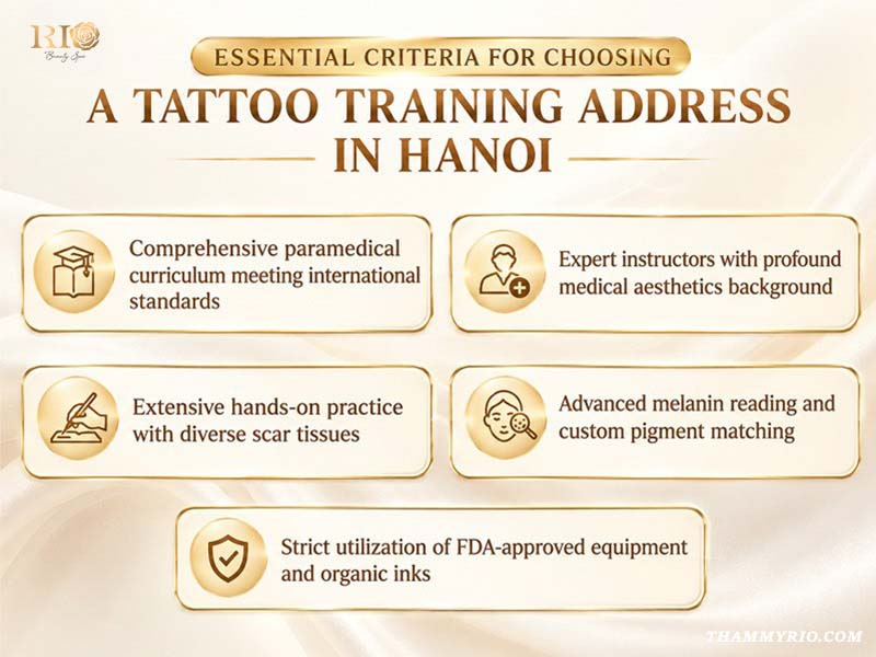 Essential criteria for choosing scar camouflage tattoo training near me in Hanoi.