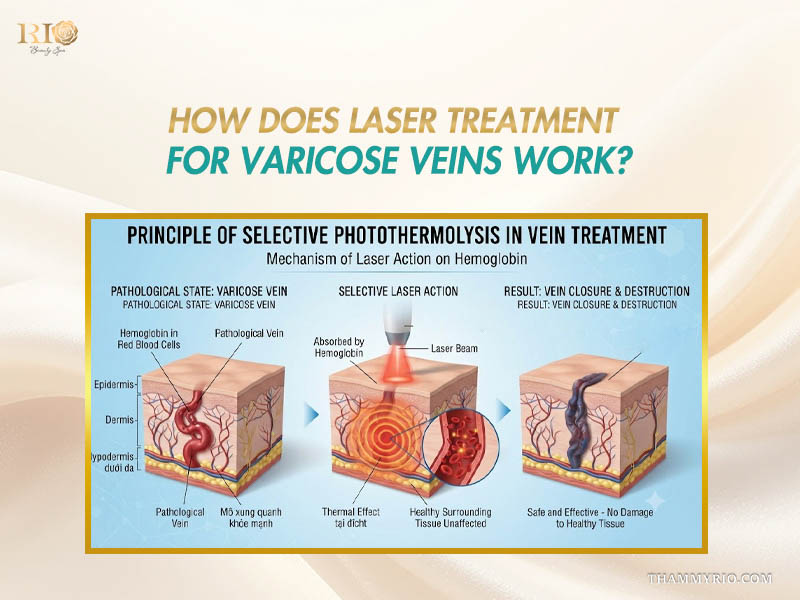 Mechanism of laser varicose vein treatment