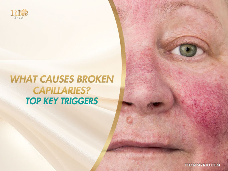 What causes broken capillaries on face skin