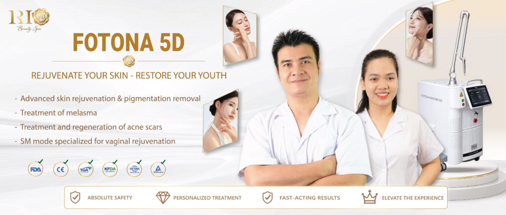 Advanced Fotona 5D laser CO2 fractional skin rejuvenation and pigmentation removal treatment banner.