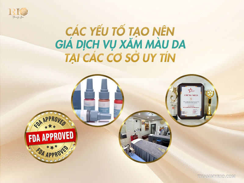 Các yếu tố quyết định đến bảng giá xăm màu da tại cơ sở uy tín.
